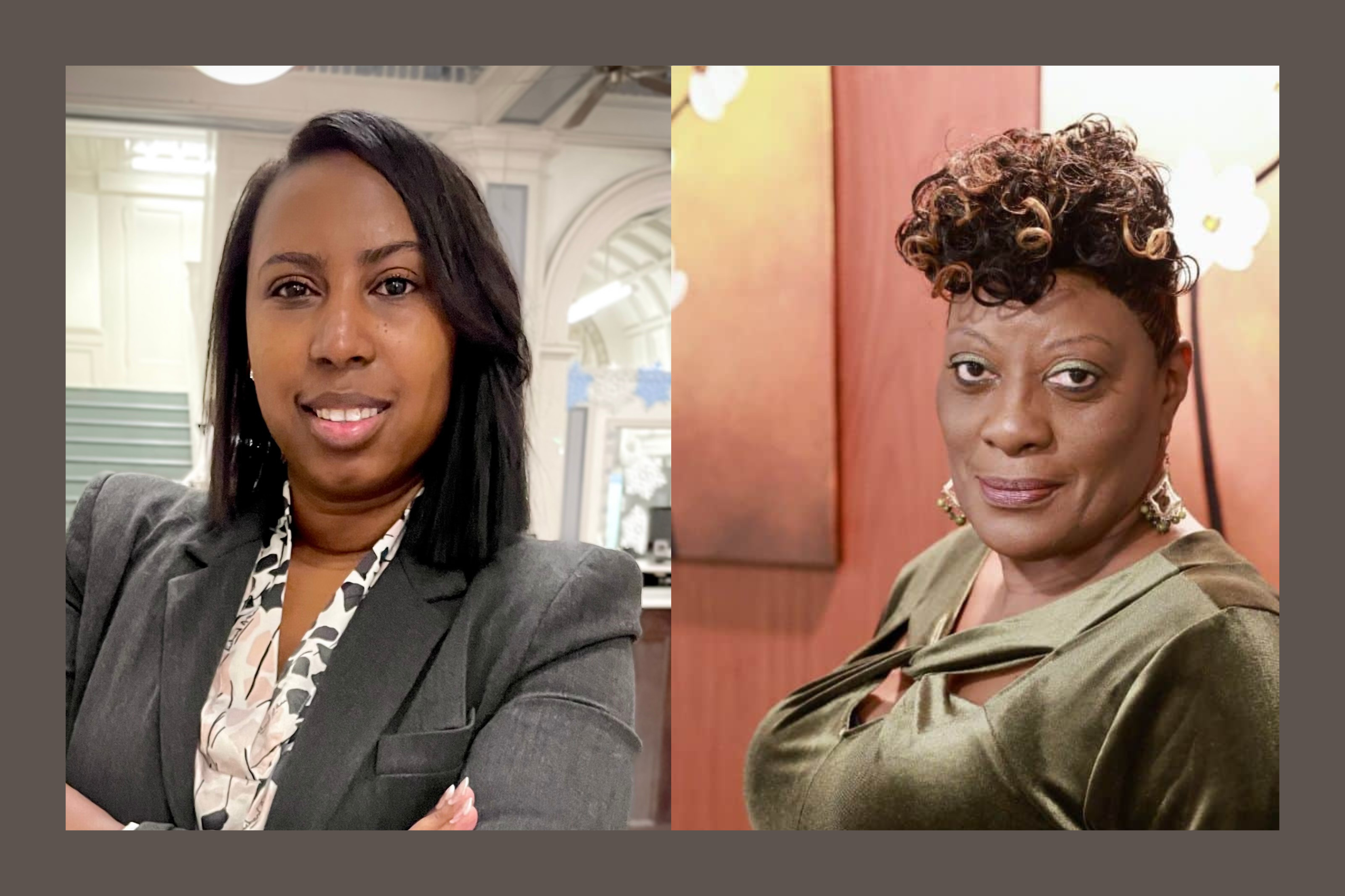 Side by side headshots of Mariella Canady-Towns and Lenora Joyner-Hayes, both new to The Gifford Foundation Board in 2025.