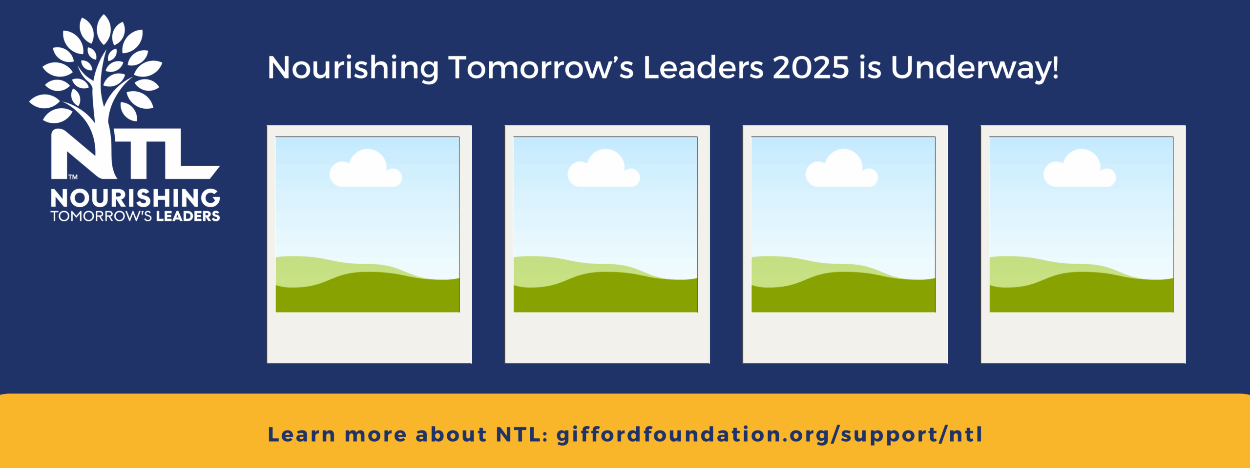 Graphic Banner that says Apply Nourishing Tomorrow's Leaders Application opens July 7, application closes Aug 1